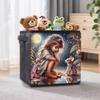 The Girl and The Mouse 5D Diamond Painting Storage Basket Full Round Drill Mosaic Diamond Embroidery Cross Stitch Kits Home Decor Home Decor