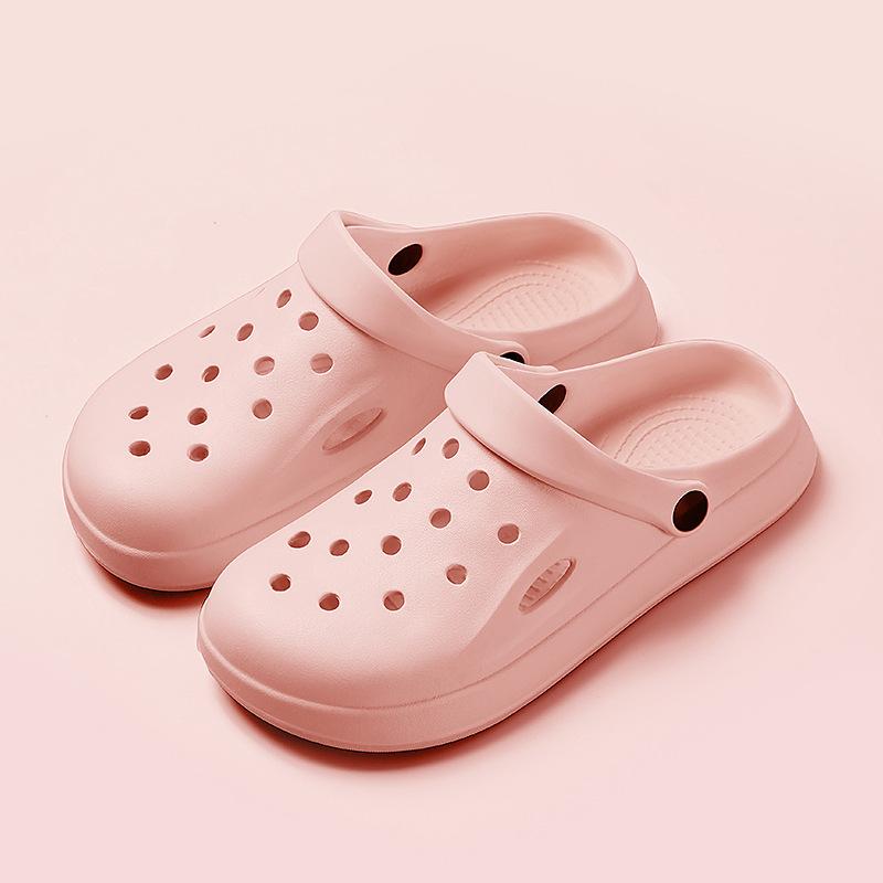 

Летние новые парные пляжные сандалии дышащие туфли с отверстиями толстая подошва полые уличные тапочки женские 40-41