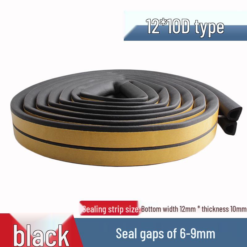 Self-Adhesive Weatherproof Door & Window Foam Seal Strip - 6m, Soundproof & Insulating
