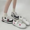 With Skirt Platform White Shoes 2025 New Summer Korean Round Head High-end Versatile Low-top Board Shoes Muffin
