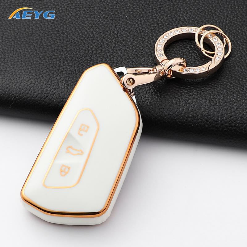 Car Key Case Cover Shell Fob For Vw Volkswagen Golf 8 Mk8 Cupra Skoda Octavia A8 Seat Leon Mk4   Accessories