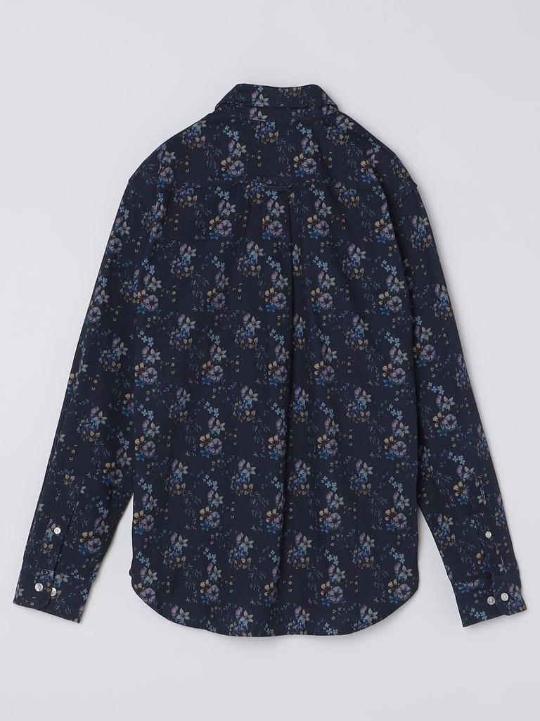 Ships Colors Men's Machine Washable Printed Long Sleeve Shirt, Navy, Size S (211180033)