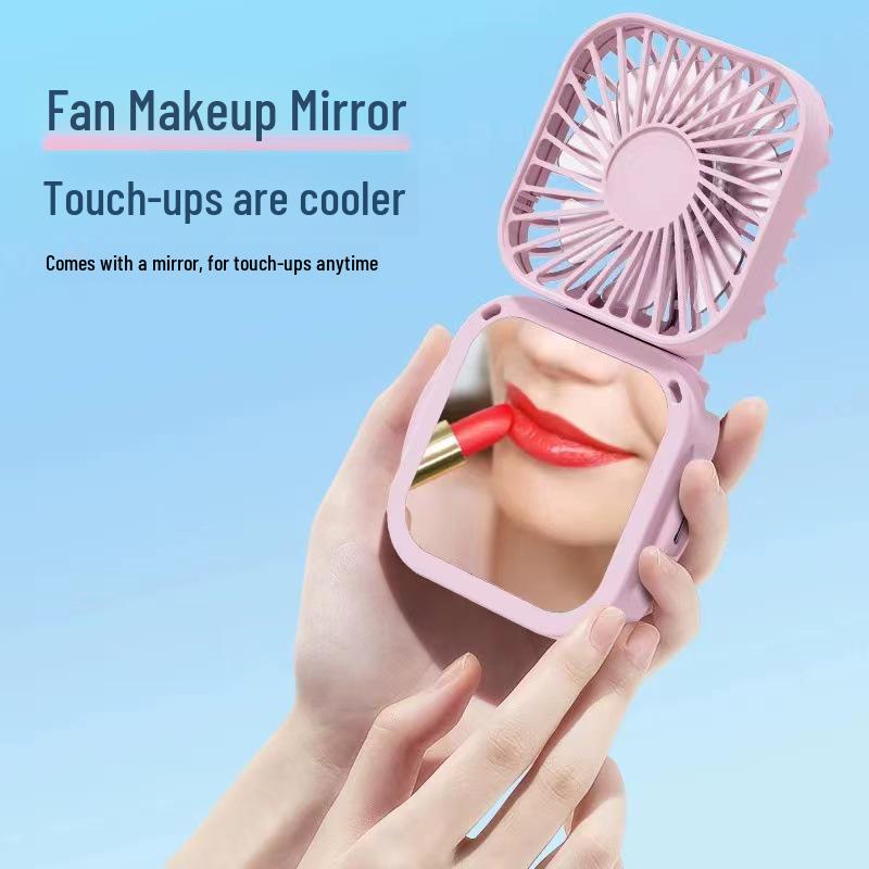USB Rechargeable Mini Neck Hanging Foldable Fan: Portable, Handheld, Desktop, for Office & Outdoor Use