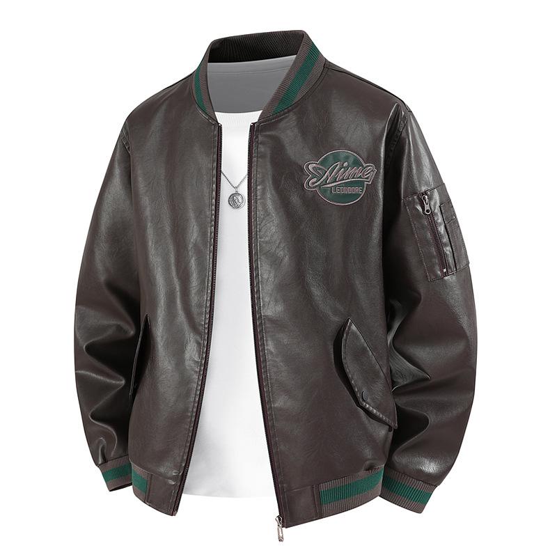 

Мужская кожаная куртка, Мужское пальто, Мотоциклетный костюм, Кожаная куртка большого размера XL
