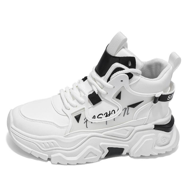 

Зимний новый тренд уличные толстая подошва увеличивающие рост износостойкие повседневные высокие кроссовки молодежные баскетбольные спортивные кроссовки мужская обувь 39