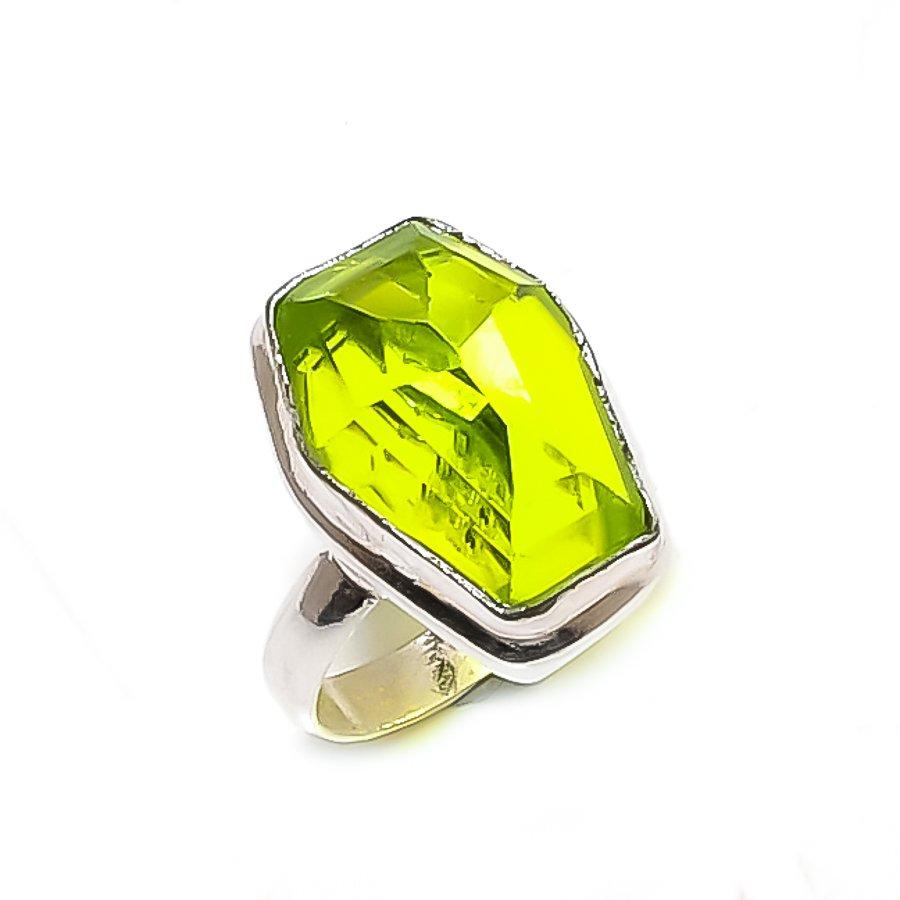 Tsavorite Gemstone Handmade 925 Sterling Silver Jewelry Ring Size 7 l7k08