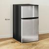 Refrigerator freezer 88 L, small combined refrigerator with reversible doors and lighting, 45.5x50x86.5cm, black