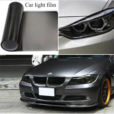 Vinilo Negro Ahumado para Tintar Faros de Coche, Luces Antiniebla, Pilotos Traseros, Película Impermeable para Accesorios de Faros de Coche