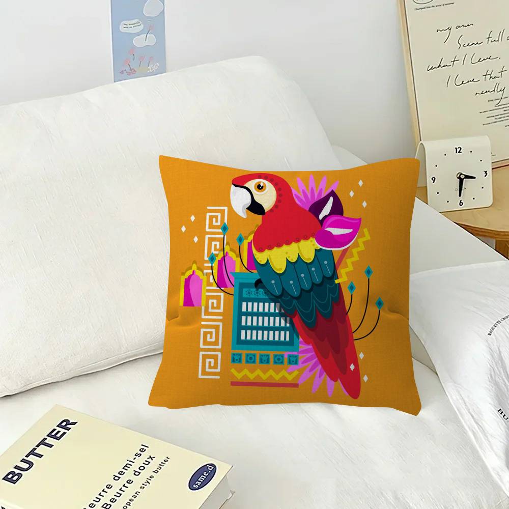 Vintage Landscape Colombia   Pillow Covers Cartoon Sofa Decorative Home Double-sided Printing Short Plush Cute Cushion Cover