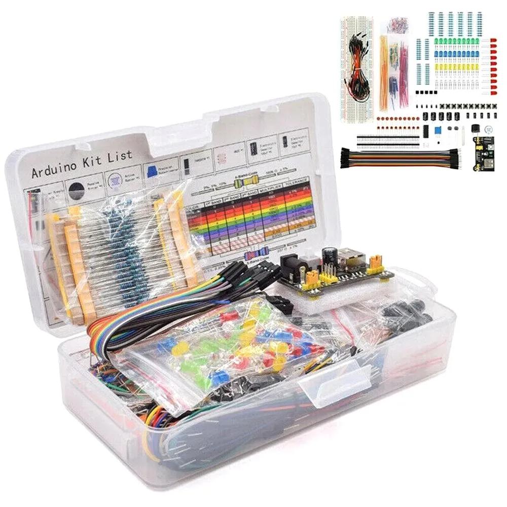 DIY Projektová Startovací Sada Pro Arduino UNO R3 Kit Elektronická DIY Sada Sada Elektronických Součástek S Krabičkou 830 Spojovacích Bodů Nepájivé Pole