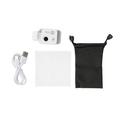 200X Phone Mini Pocket Microscope with CPL Lens Universal Phone Microscope Clip for IPhone for