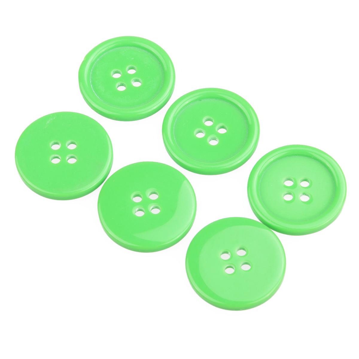 

50Pcs 23Mm Green Round Resin Sewing Buttons Colorful Button Art Craft Materials for Crafting Scrapbooking Jewelry Making зелений