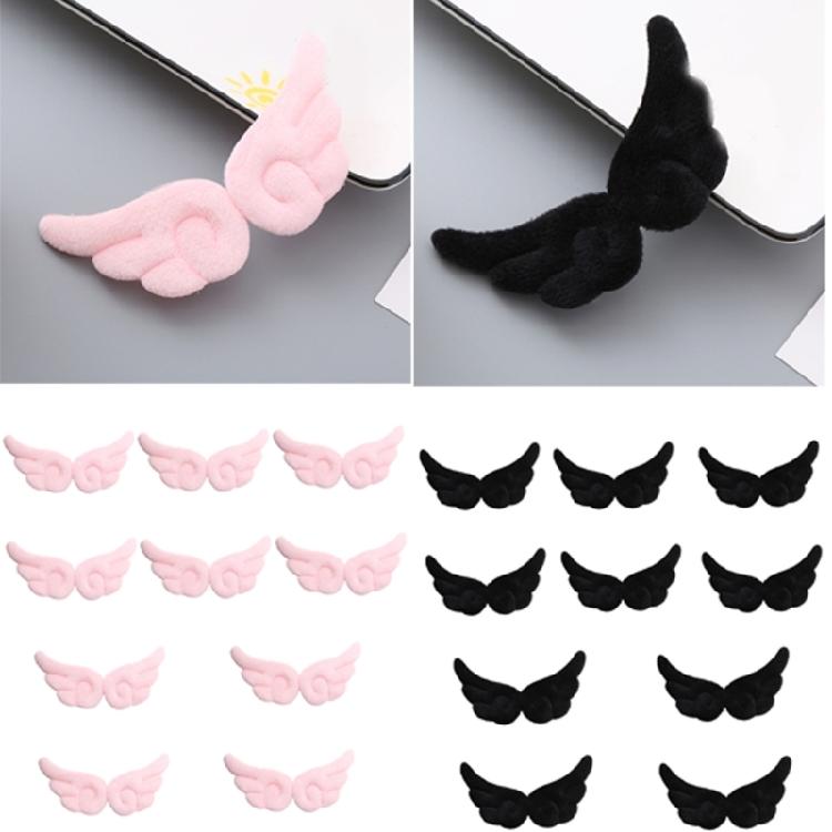 10Pairs Black Angel Wing Hair Barrettes Alloy Craft Clip Hair Decorations Cartoon Hair Accessories for Fashion Looks