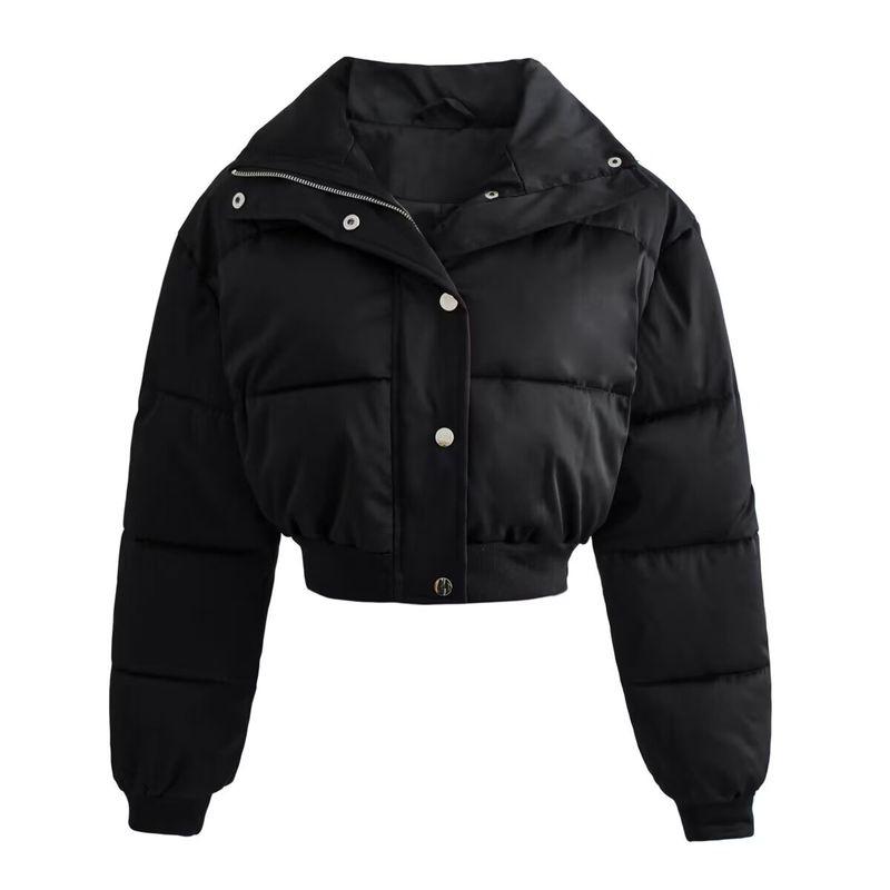 

Kaslead New Arrival Women s Clothing Fashion Style Fashion Minimalist Wild Candy Color Short down Coat Outwear Black M