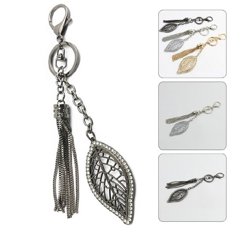 Sophisticated Sturdy Alloy Leaf Pendant Keychain Accessory Portable for Enhancing Your Personalize Styles Casual Wear