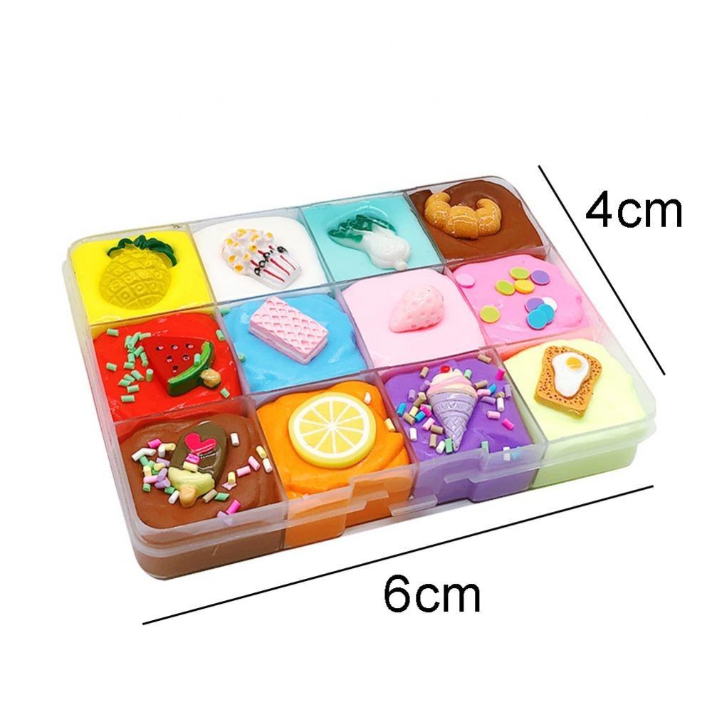 Gjørme Stressball Myk Plastelina Leke Playdough Slimes Leker DIY Kreativ Leire DIY Fruktskål