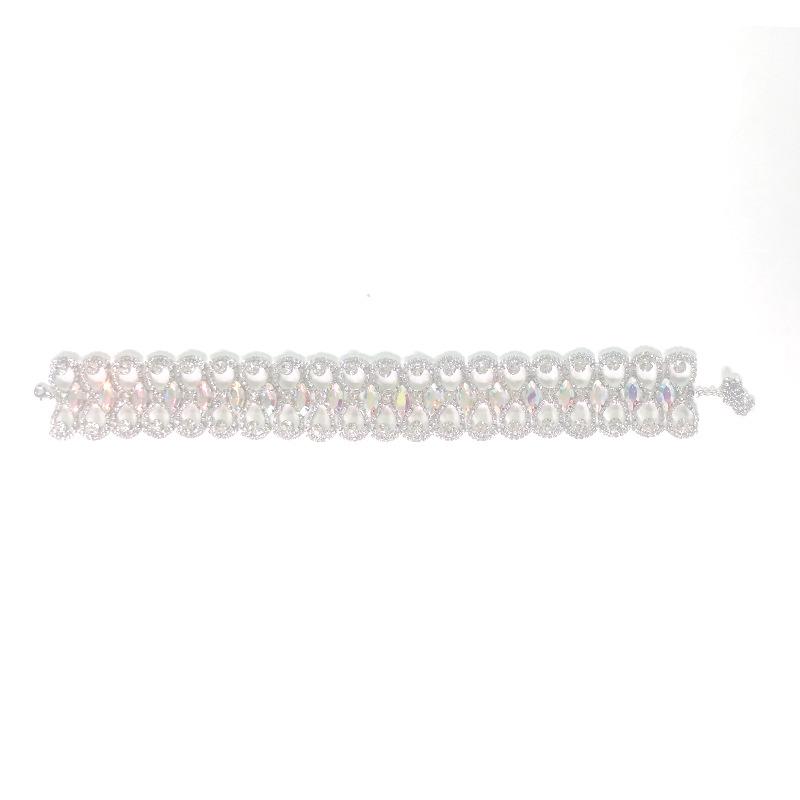 Geometric Rhinestone Choker Necklace for Women - Shiny, Versatile, European & American Style