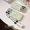 High-End French Retro Floral Bird Chain Phone Case for iPhone 17, 16 Pro Max, 15, 14
