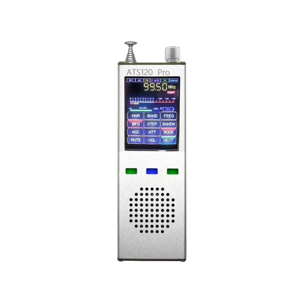 ATS120pro FM SSB SDR AM LSB celopásmový rádiový příjem Digitální dekodér Přenosný digitální displej