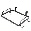 Household Hanging Iron Garbage Bag Rack Stand Bracket Trash Storage Holder Kitchen AccessoryBlack