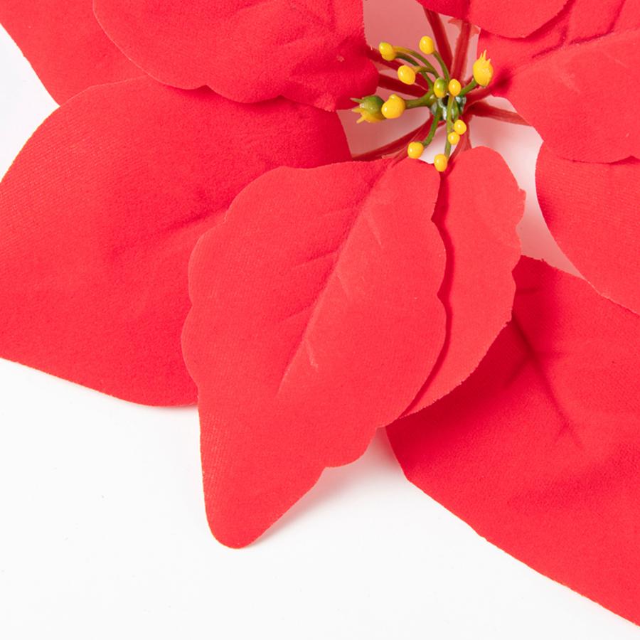 Cheap Velvet Poinsettia Floral Large Plants Christmas Tree Decor for Crafting Rose Outdoor Indoor Flower Wall Home Wedding Decor