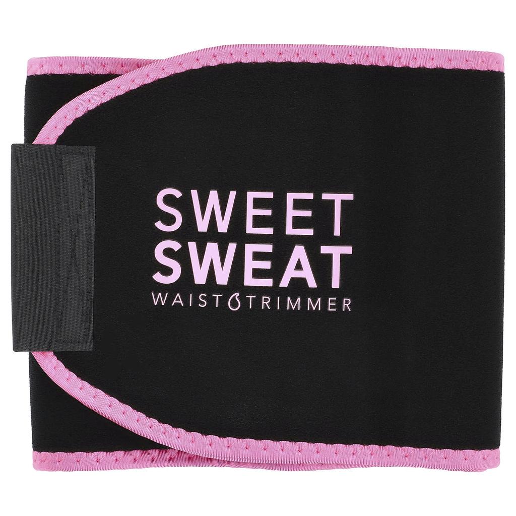 Sweet Sweat Waist Trimmer, Medium, Black & Pink, 1 Belt