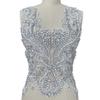 3D White Appliques Glass Beads Rhinestones Crystals Sewing Designer Diy Women Evening Wedding Dress Bodice Patches Decoration