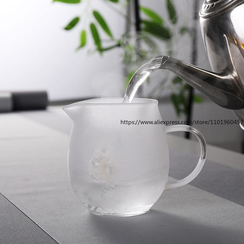 Fairness Cup High Borosilicate Glass Tea Set Accessories Gentiana Fairness Cup Thickened High-Temperature Resistant Heated