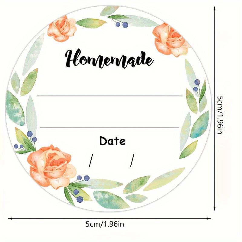 Watercolor Floral Canning Labels -5.08cm Write-On Date & Contents Stickers for Mason Jars,Spice Containers - Easy Peel and Stick