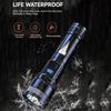 Super Bright Long Range LED Flashlight Tactical Light USB Rechargeable Light Telescopic Zoom Torch Camping Lantern Outdoor
