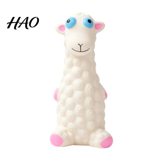 Durable Latex Puppy Toys Animal Dog Toy, Squeaky Chew Cute Cartoon Safe Non-Toxic Pet Cattle Sheep, Teeth Cleaning Toy for Aggressive Chewers