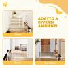Steel and ABS Dog Safety Gate, Extendable 75-115cm for Stairs and Doors, White