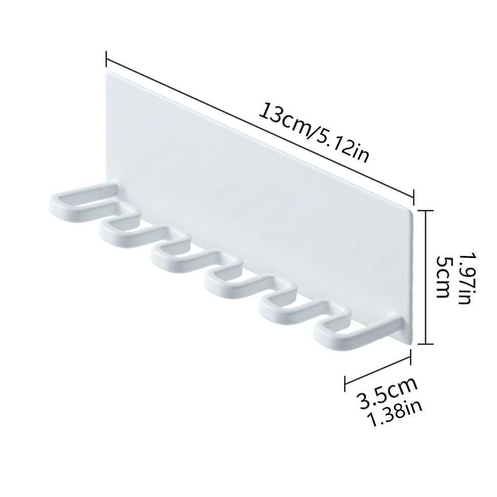 Self-adhesive Toothbrush Storage Rack 5 Slots Toothbrush Organizer Bathroom Organizer  Bathroom