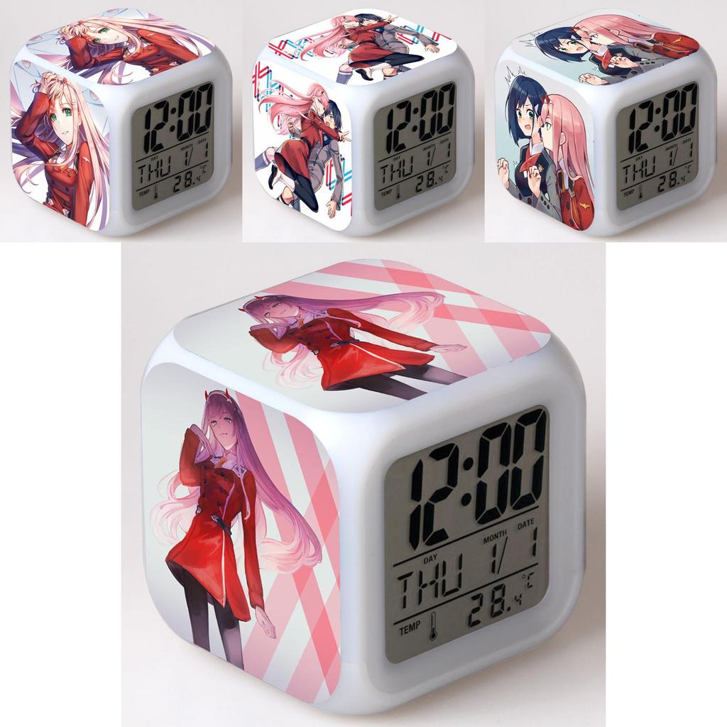 Premium Quality Darling In The Franxx Multi-function 7color Led Alarm Watch Clock For Every Room