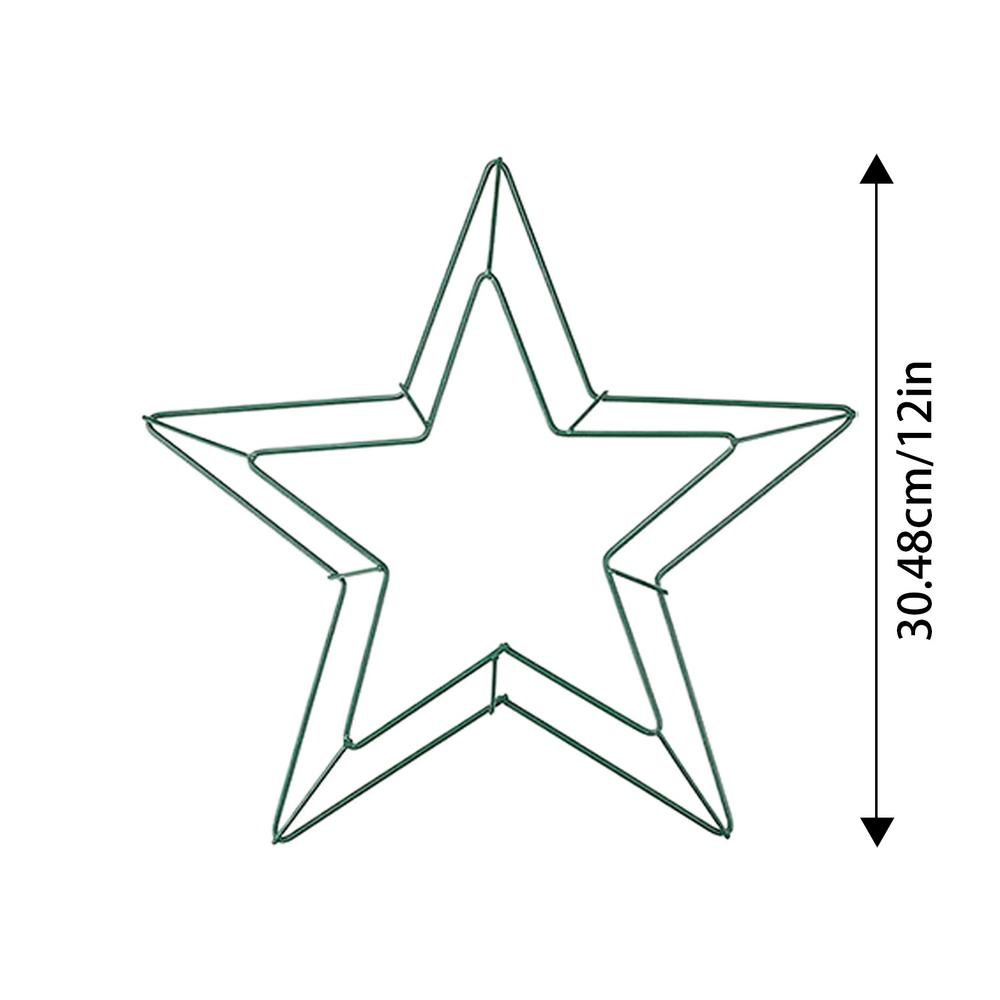 1PCS Metal Hoop Floral Wreath Frame Decoration Creative Star Heart Round Green Metal Floral Hoop For Christmas Wedding Party