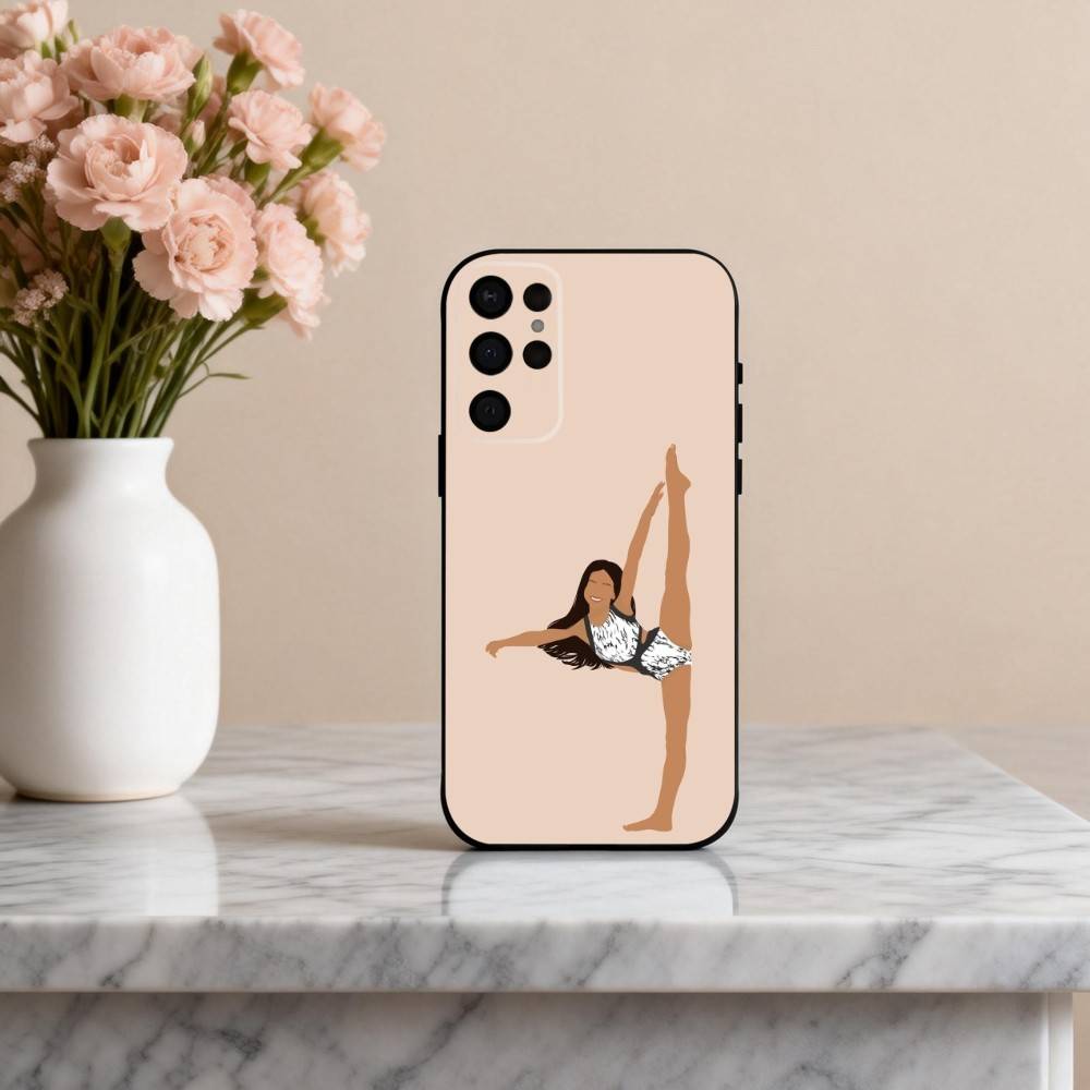 

Чехол для телефона GYM Girl G-Гимнастическое искусство для Samsung S25,24,23,22,30,21,10,9,Ultra,Plus,Lite,FE,4,5 G Мягкий черный чехол Samsung S24Plus