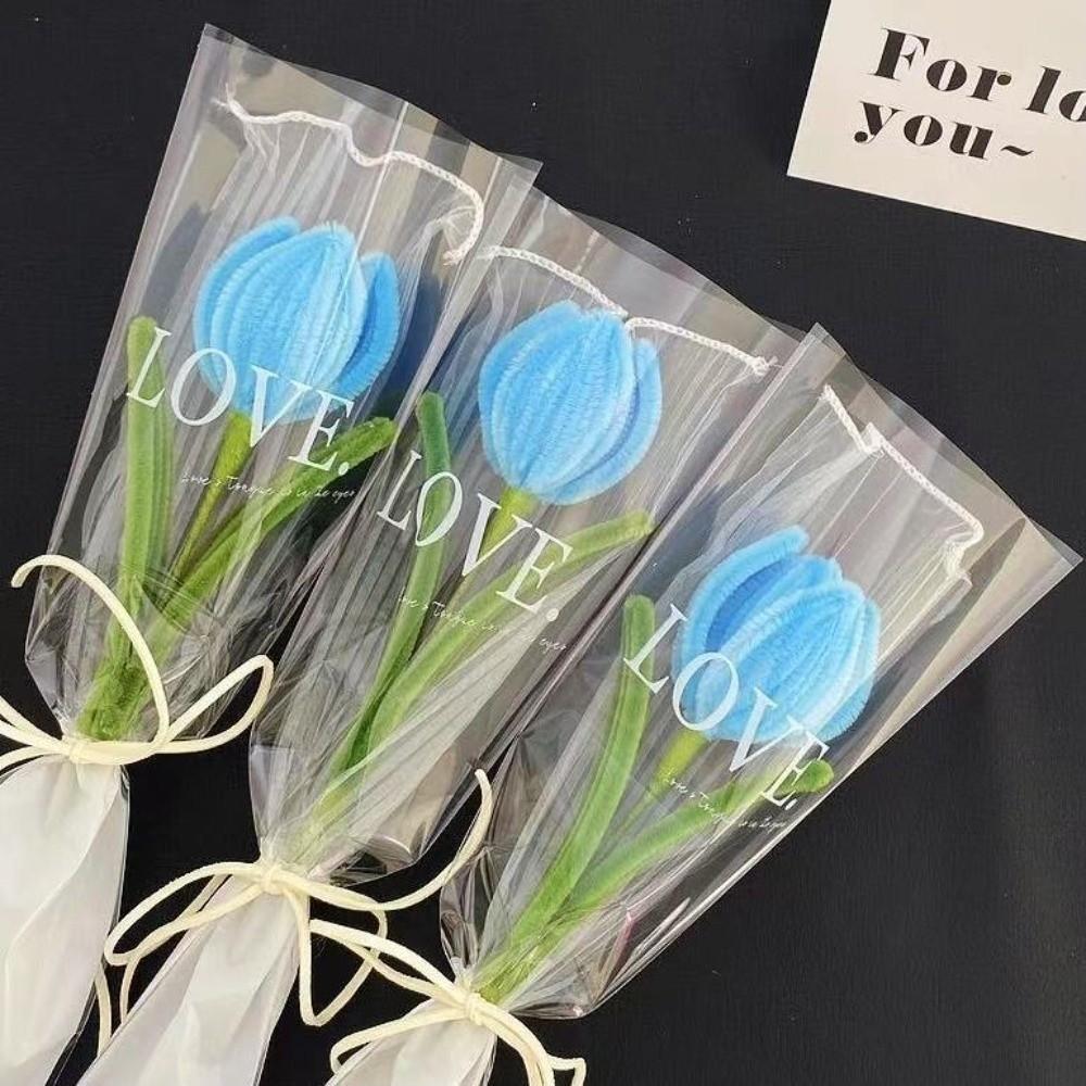 Handgefertigter Tulpen-Drehstab Abschlussgeschenke Künstliche Tulpenblume Süßer Blumenstrauß Paar