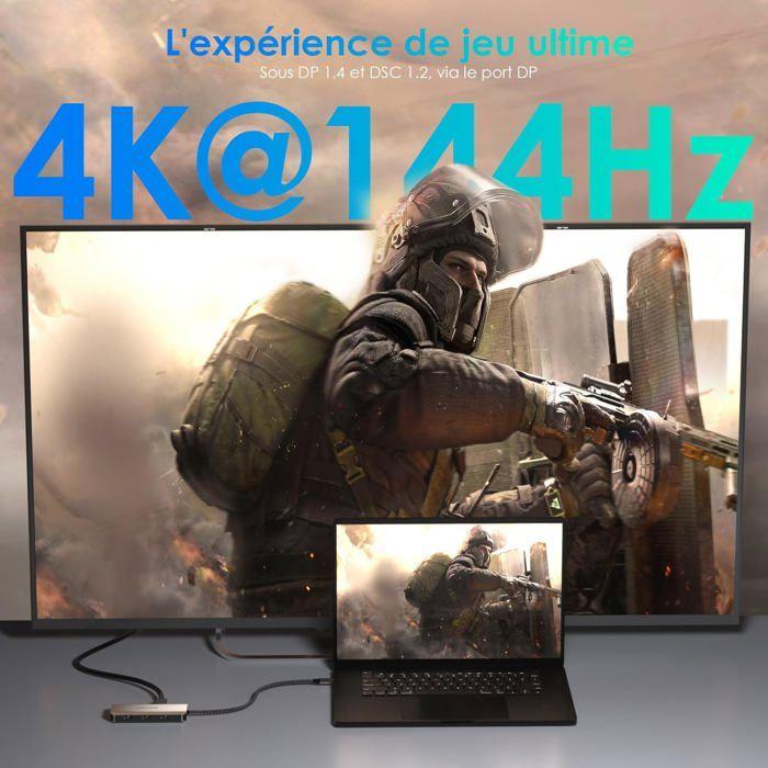 WAVLINK Station d'accueil triple 4K, HDMI/DP, 100W PD, USB-A pour Dell/HP/Lenovo, Windows