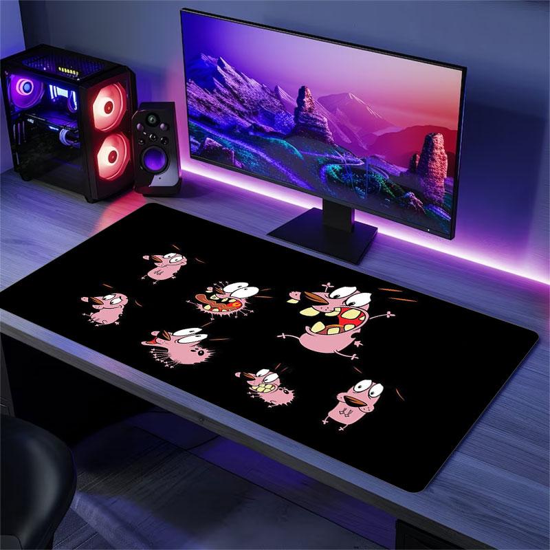 Courage Mouse Pad, Large Gaming Desk Mat, Non-slip XXL Mousepad for Laptop & Tablet, Mini PC Playmat with Stitched Edges