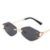 Vintage No Frame Rivet Hook Hexagon Sun Glasses For Ladies For For Gents Sun Glasses Luxury Designer Punk Popular Hip Hop Eyeglasses UV
