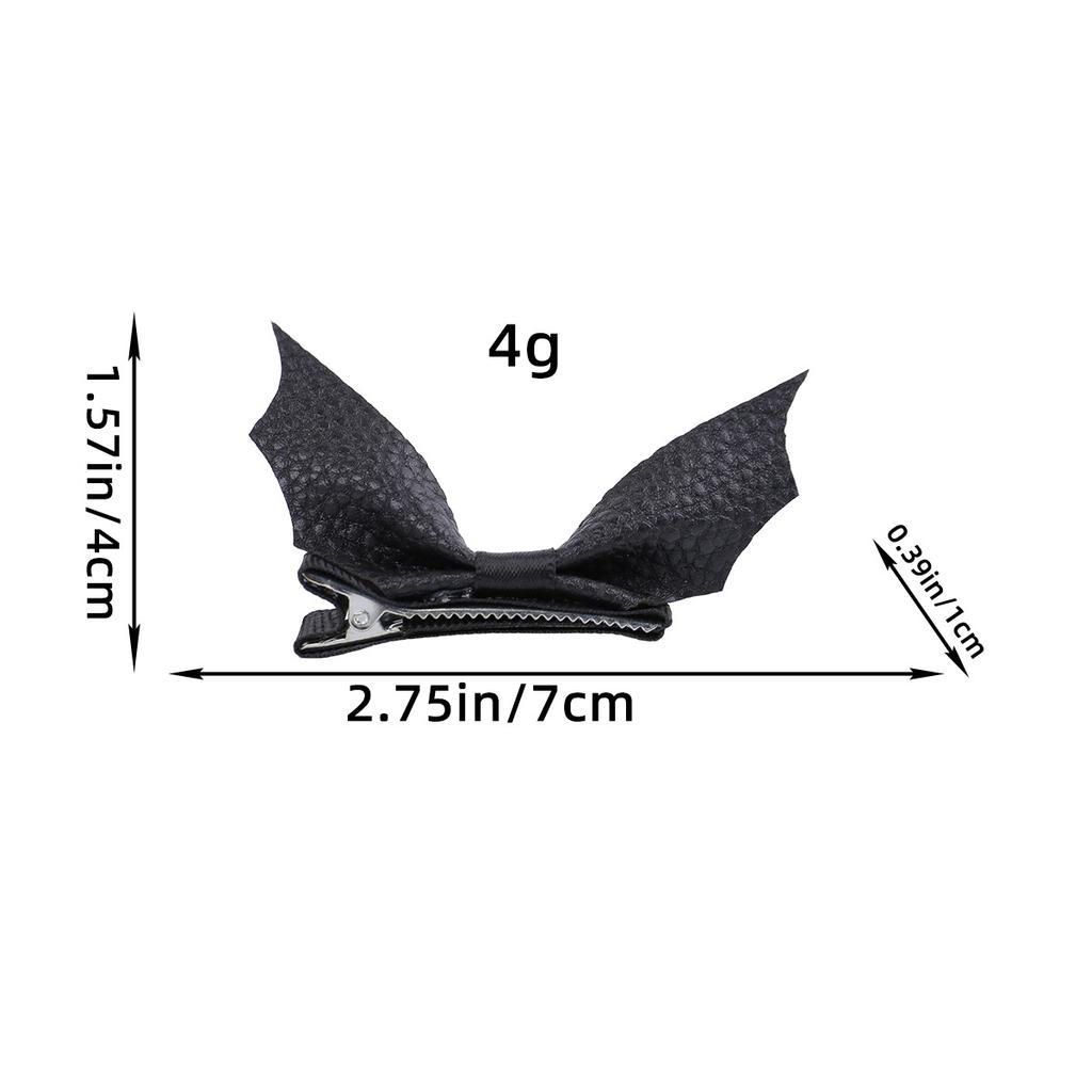 Halloween Hair Clip Head Clip Bat Leather Hair Clip Halloween Decorative Headpiece