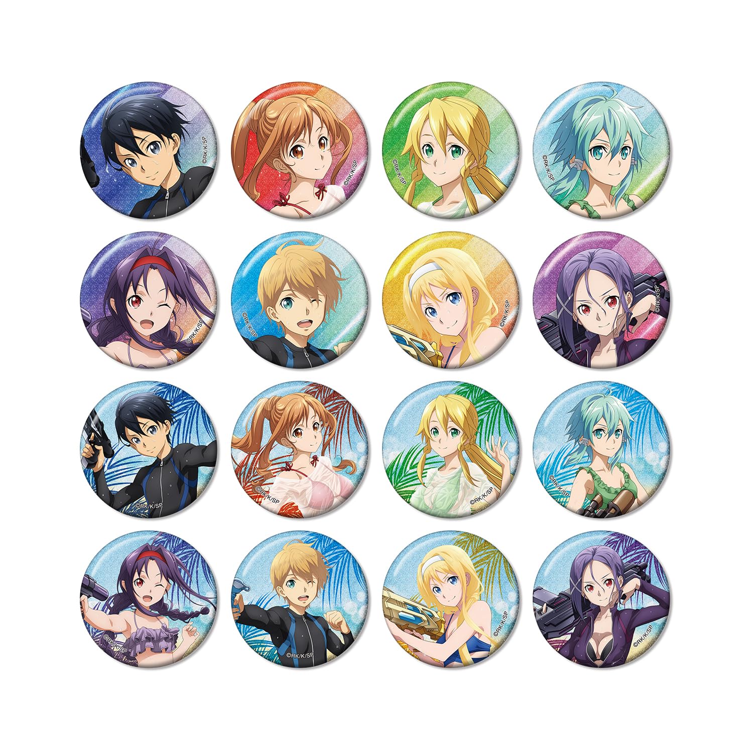 

Sword Art Online Original Illustration Water Gun Battle Ver. Trading Glitter Can Badges Box of 16
