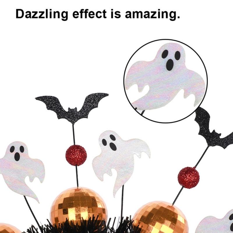 Headdress Halloween Disco Headwear Disco Ball Garland for Stall Market Shining Mirror Ball Halloween Headpiece