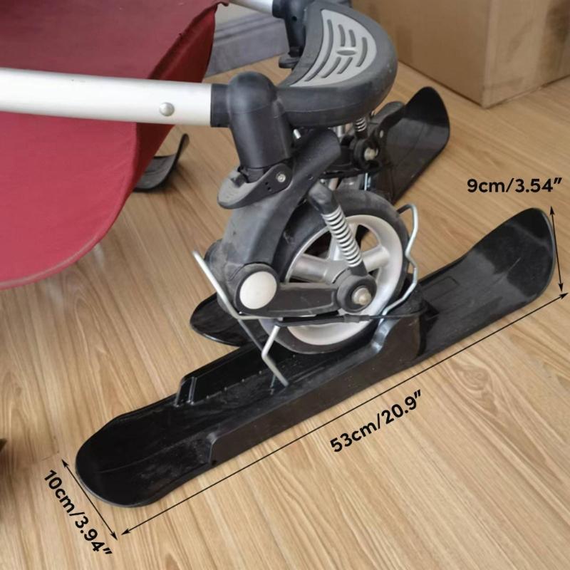 Skiplatte Rollen Kufen Schlitten Skifahren Board Strand Skateboard Schnee Roller Schlitten Laufrad Ski Schlitten Einfach zu installieren