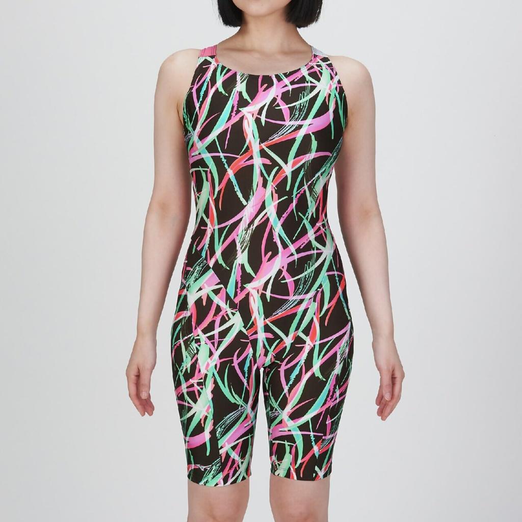 Mizuno AYA Collection Stroke ONE Medium All-in-One Swimsuit, Women's, Khaki,