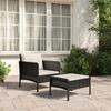 Day and Night - Day and Night 2-piece Garden Furniture Set and Black Synthetic Rattan Cushions