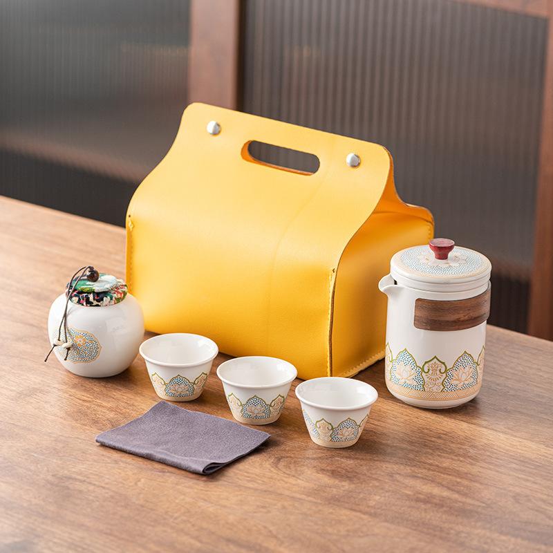 Travel Tea Set Portable Kung Fu Tea Set Japanese Outdoor Kuaike Cup Holiday Company Business Gifts