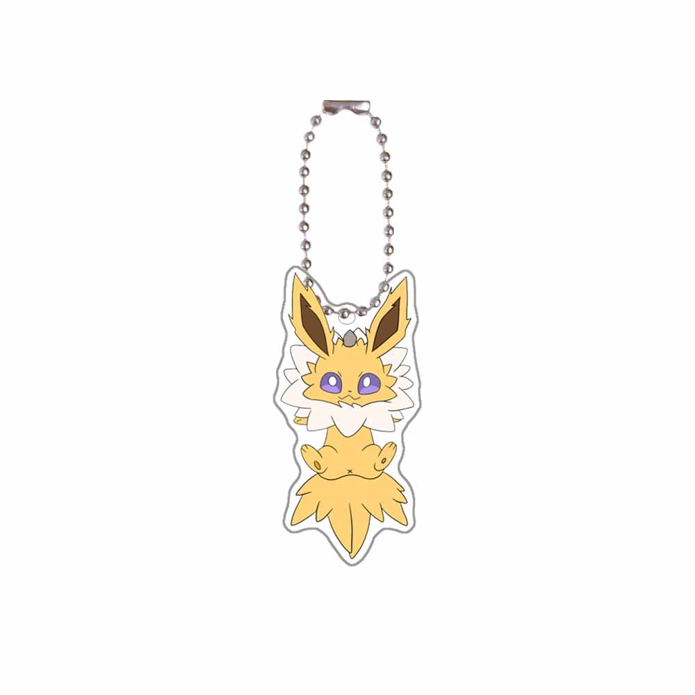 Pokemon Anime Cartoon Keychain Eevee Leafeon Espeon Glaceon Vaporeon Jolteon Acrylic Key Chain Pendant Decoration