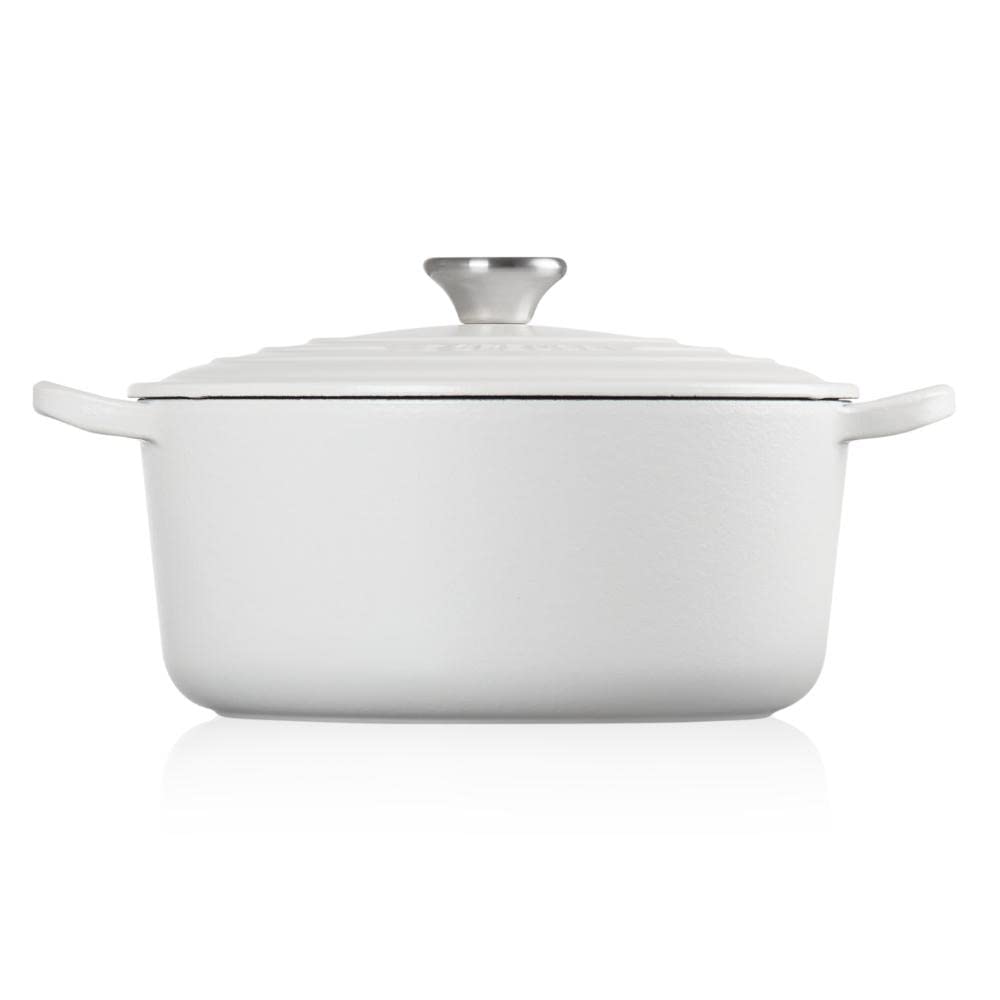 LE CREUSET Cast Iron Enamel Cocotte Ronde 24 Cotton and Oven Compatible Japanese Cm, Linen, Gas, Induction, [Official Product]