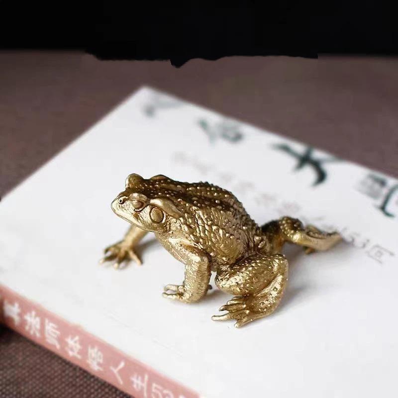 Feng Shui Copper Pocket Money Frog Fortune Brass Toad Figurine Chinese Coin Metal Craft Home Decor Gift Accessoriesfeng Shui Cop
